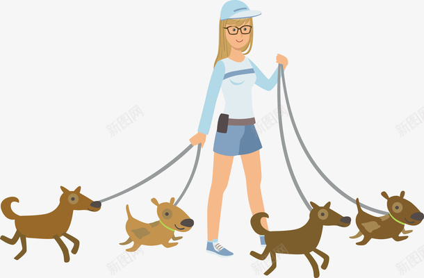 一个正在遛狗的女孩矢量图eps免抠素材_新图网 https://ixintu.com 一个女孩 女孩遛狗 矢量遛狗 遛狗 遛狗PNG 矢量图