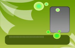 绿色清新漂浮气泡展板素材