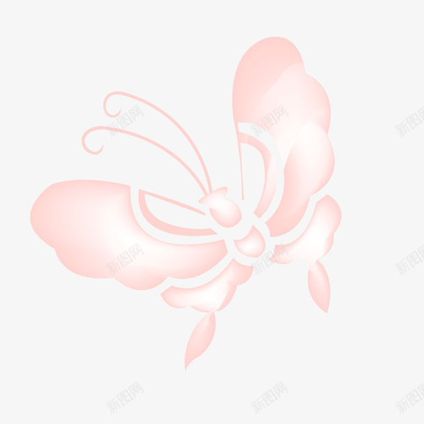 粉色蝴蝶妆图案png免抠素材_新图网 https://ixintu.com 图案 粉色 蝴蝶 蝴蝶图案