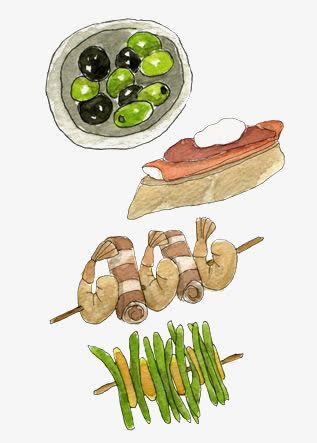 卡通手绘烤串png免抠素材_新图网 https://ixintu.com 卡通 手绘 插画 烤串 烤虾 美食