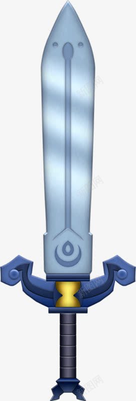 上方宝剑png免抠素材_新图网 https://ixintu.com 兵器 宝剑 手绘 武器 金属