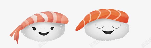 三文鱼握寿司png免抠素材_新图网 https://ixintu.com 三文鱼寿司 卡通寿司 寿司 握寿司