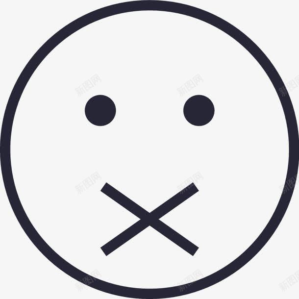 嘘闭嘴图标png_新图网 https://ixintu.com 嘘闭嘴 紧闭嘴巴