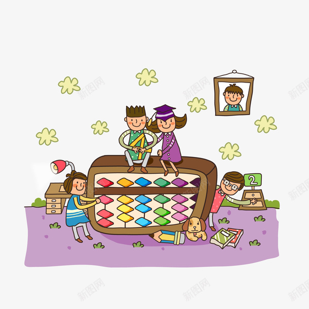 儿童插画矢量图ai免抠素材_新图网 https://ixintu.com 儿童 插画 玩耍 矢量素材 矢量图