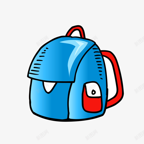 手绘蓝色书包矢量图eps免抠素材_新图网 https://ixintu.com png免抠图 书包 创意 卡通 手绘 时尚 蓝色 矢量图