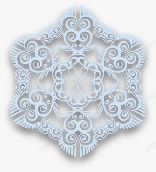 蓝色梦幻雪花png免抠素材_新图网 https://ixintu.com winter 冬天 冬季 寒冬 蓝色雪花 雪花片 飘雪
