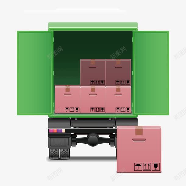 卡车箱式货车货物png免抠素材_新图网 https://ixintu.com 卡车 货物 货车