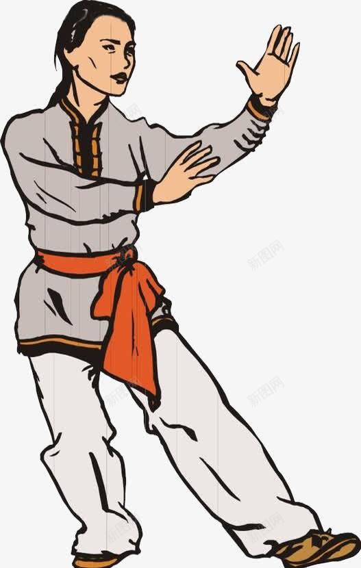 练习武士的女士png免抠素材_新图网 https://ixintu.com 中华武术 中国武术 武术 武术文化
