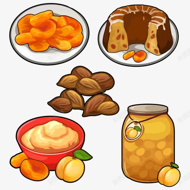 卡通杏子美食png免抠素材_新图网 https://ixintu.com 卡通水果 水果 矢量水果 罐头 美食 食物 餐饮