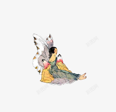 梦幻紫色蝴蝶仙子png免抠素材_新图网 https://ixintu.com 仙子 免费内涵素材 梦幻 童真 蝴蝶仙子