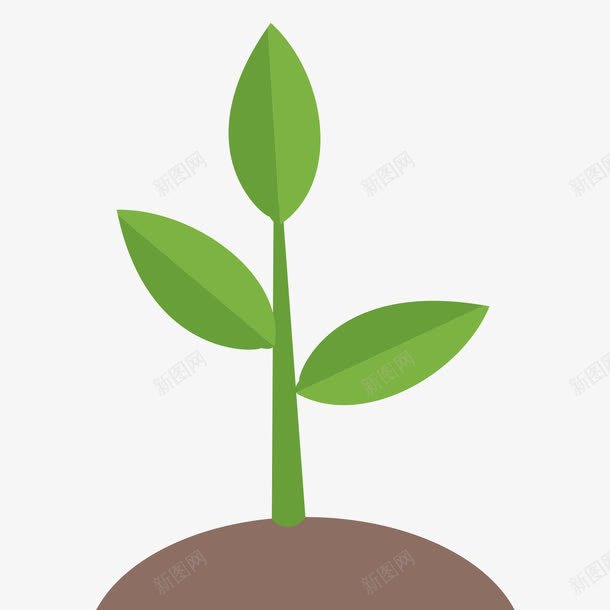绿色树苗png免抠素材_新图网 https://ixintu.com 树苗 植物 绿色