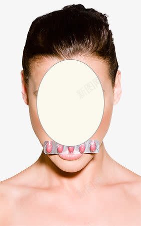 美女嘴咬胶囊psd免抠素材_新图网 https://ixintu.com 减肥药素材 吃胶囊的美女 胶囊宣传