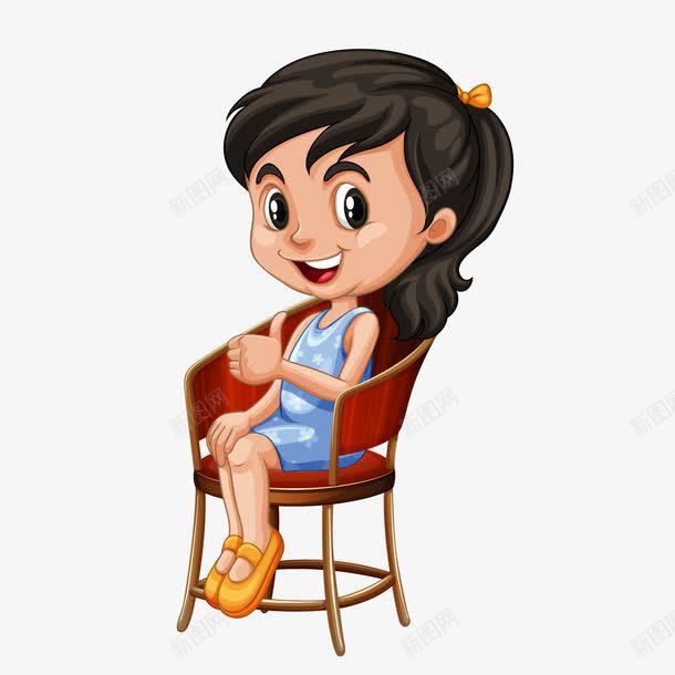 卡通人物png免抠素材_新图网 https://ixintu.com 卡通 卡通人物 卡通表情 小女孩 手绘 插画 表情包