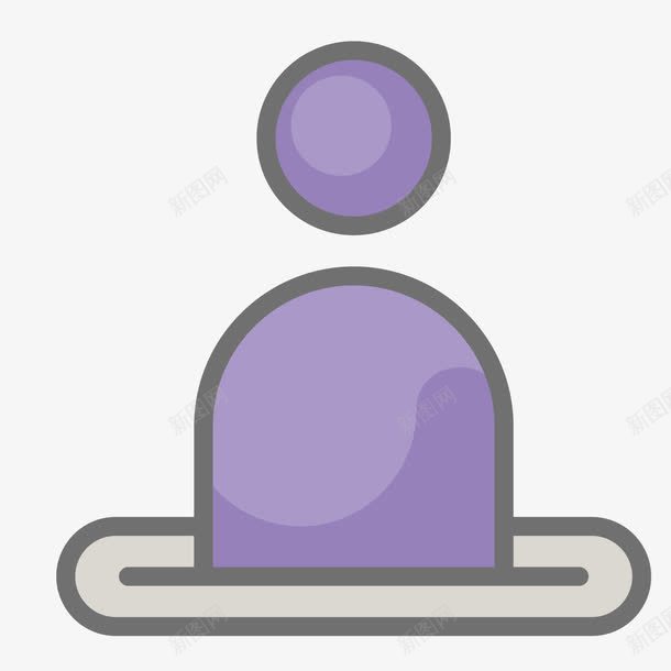 紫色商务头像png免抠素材_新图网 https://ixintu.com 商务 圆形 头像 扁平化 手绘 科技 紫色