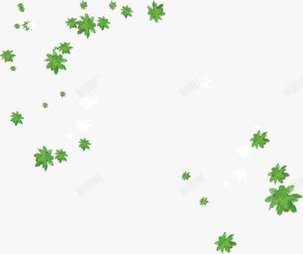 唯美清新卡通手绘树叶png免抠素材_新图网 https://ixintu.com 卡通 树叶 清新