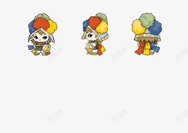 可爱的两头身的人物png免抠素材_新图网 https://ixintu.com 卡通 可爱 和服 娇小 简笔画 萌
