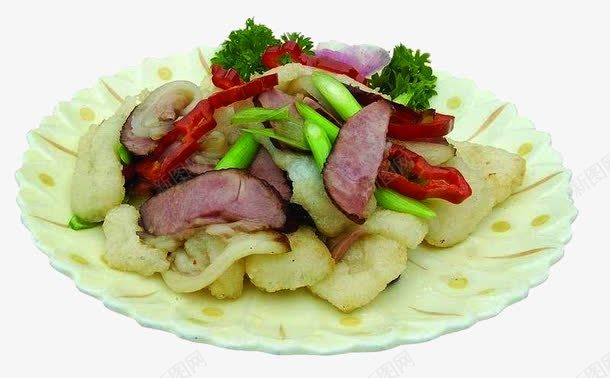 年糕炒腊肉png免抠素材_新图网 https://ixintu.com 年糕 年菜 腊肉 装饰