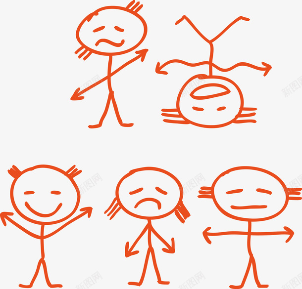 指示符号卡通小人矢量图ai免抠素材_新图网 https://ixintu.com 卡通 卡通小人 指示 指示符号 符号 矢量图