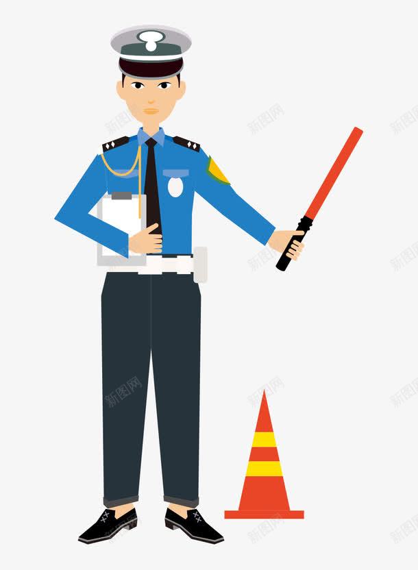 卡通手绘扁平化交通警察矢量图ai免抠素材_新图网 https://ixintu.com 交通警察卡通 卡通的人物 扁平化的交通警察 手绘的警察 矢量图 矢量警察