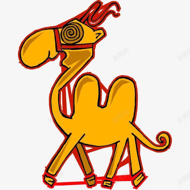 卡通眩晕的骆驼png免抠素材_新图网 https://ixintu.com 动物 卡通 卡通晕眩 头晕 头脑混乱 手绘 插画 疾病 眩晕 表情 骆驼