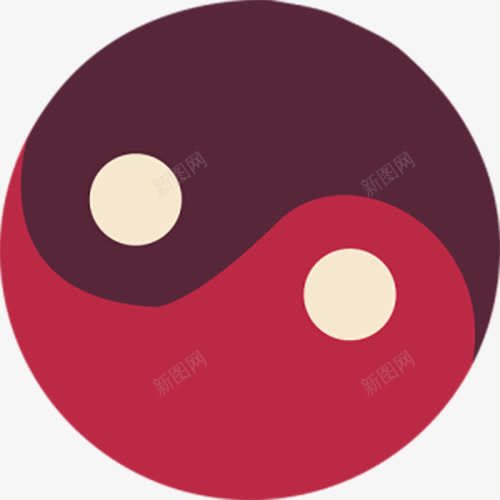 手绘太极八卦元素png免抠素材_新图网 https://ixintu.com 八卦 太极 形状 手绘 装饰