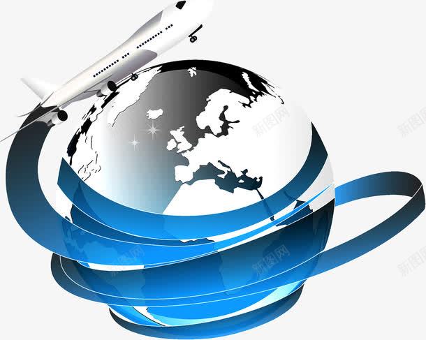 环游世界png免抠素材_新图网 https://ixintu.com 世界 地球 旅游 旅行 环游 飞机
