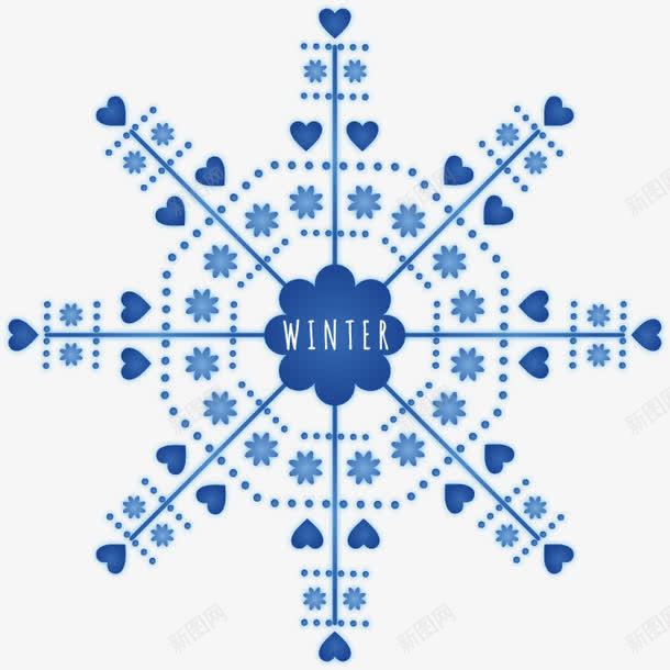 浪漫的雪花png免抠素材_新图网 https://ixintu.com 免费png素材 蓝色雪花