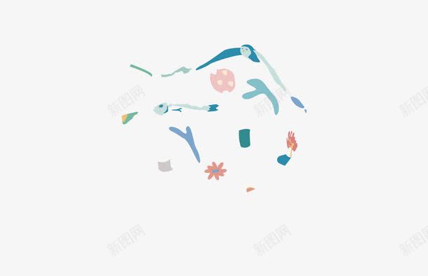 创意手绘背景图案png免抠素材_新图网 https://ixintu.com 创意设计 卡通设计 扁平创意图