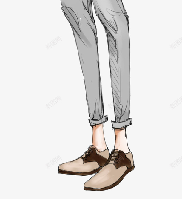 黑色简约休闲男装插画稿png免抠素材_新图网 https://ixintu.com 休闲男装插画 简约男装插画 黑色简约男装设计