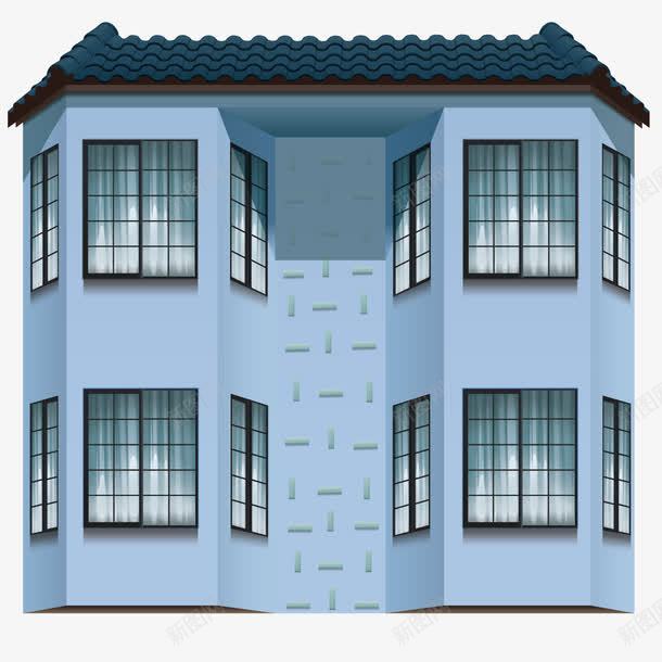 别墅建筑外观矢量图ai免抠素材_新图网 https://ixintu.com 别墅 外观 建筑 矢量图 窗户 连排别墅