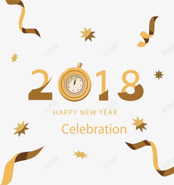 倒计时钟表2018艺术字png免抠素材_新图网 https://ixintu.com 2018 2018艺术字 倒计时 新年倒数 矢量png 黄色2018