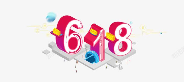 6个8红色立体海报背景png免抠素材_新图网 https://ixintu.com 6个 海报 立体 红色 背景