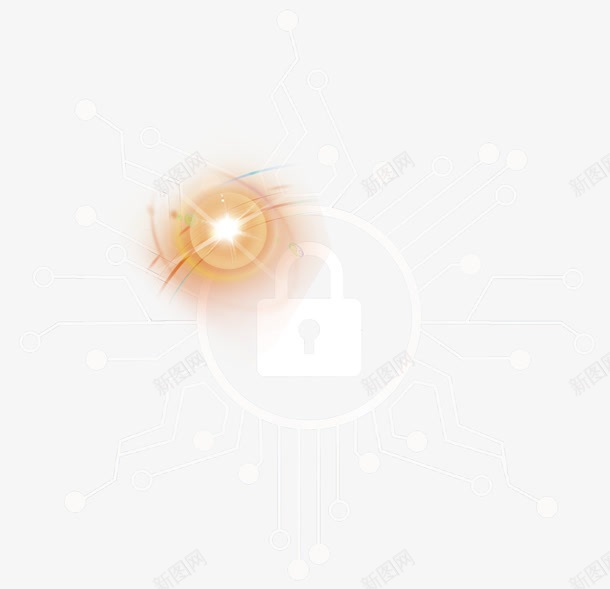 科技锁装饰图案png免抠素材_新图网 https://ixintu.com 光效 免抠 免抠素材 科技 锁