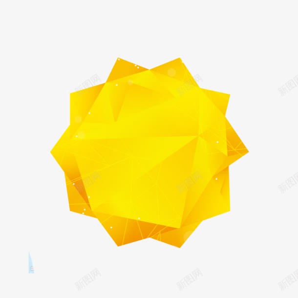金色几何图形png免抠素材_新图网 https://ixintu.com 不规则 几何 立体 金色