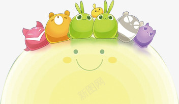手绘卡通彩色小萌物png免抠素材_新图网 https://ixintu.com 卡通 彩色