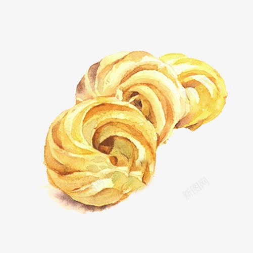 下午茶饼手绘画片png免抠素材_新图网 https://ixintu.com 下午茶 手绘美食 烤饼 黄色