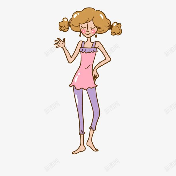 卡通线条时尚短发女孩png免抠素材_新图网 https://ixintu.com png图片 卡通 女孩 时尚 短发 线条 耳环