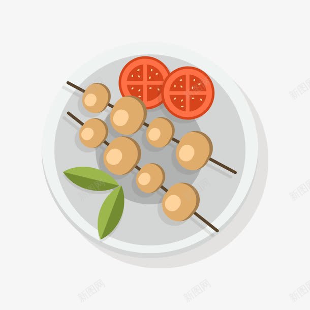 手绘的肉串png免抠素材_新图网 https://ixintu.com 手绘 肉串 装饰 食物