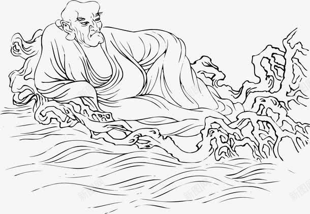 白描人物png免抠素材_新图网 https://ixintu.com 中国风 人物 古典