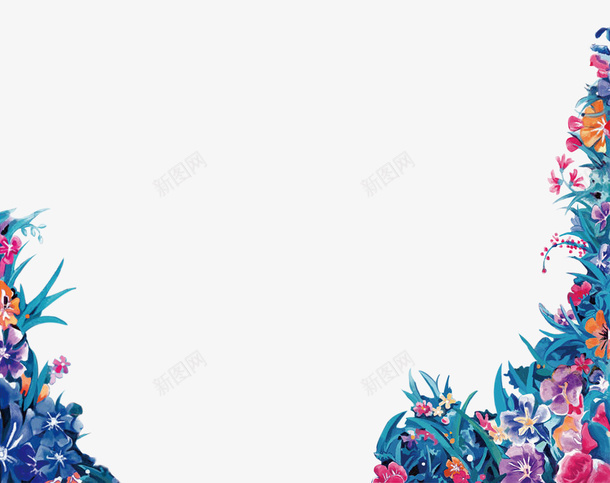 绿色简约花朵边框纹理png免抠素材_新图网 https://ixintu.com 免抠PNG 简约 绿色 花朵 边框纹理
