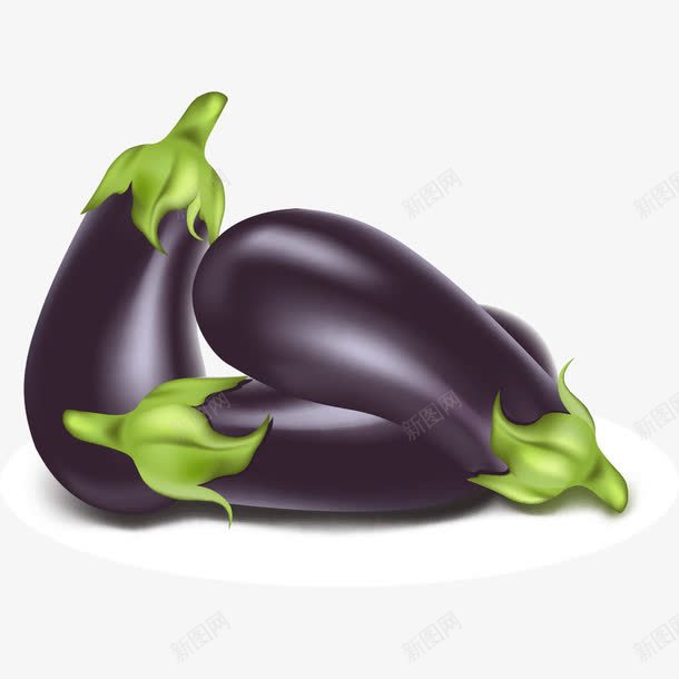 紫茄子png免抠素材_新图网 https://ixintu.com 紫色 茄子 蔬菜