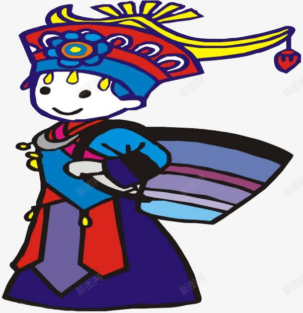 苗族姑娘png免抠素材_新图网 https://ixintu.com 卡通 姑娘 手绘 苗族 苗族姑娘
