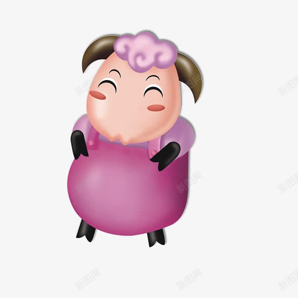 小羊图案png免抠素材_新图网 https://ixintu.com 卡通小羊羊