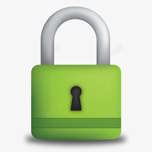 绿色的挂锁图标png免抠素材_新图网 https://ixintu.com lock 锁