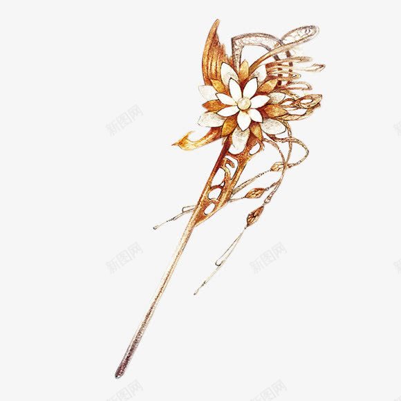 花式发簪png免抠素材_新图网 https://ixintu.com 发簪 古朴 漂亮 花式