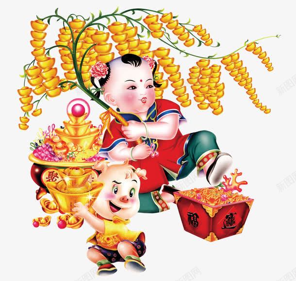 年画人物png免抠素材_新图网 https://ixintu.com 人物 年画 年画人物