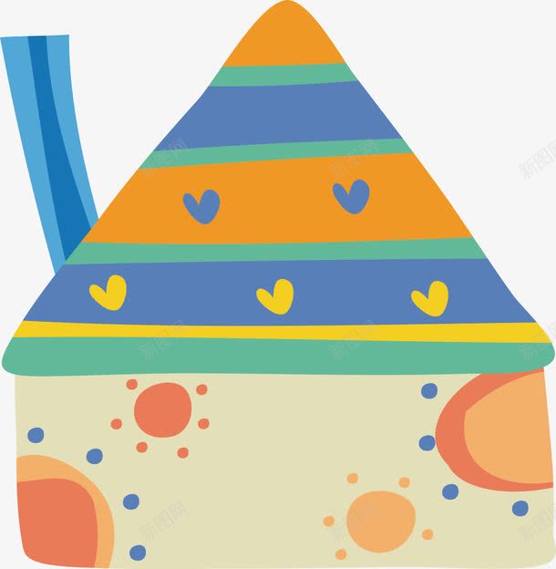 彩色画太阳的房子png免抠素材_新图网 https://ixintu.com 太阳 房子 手绘
