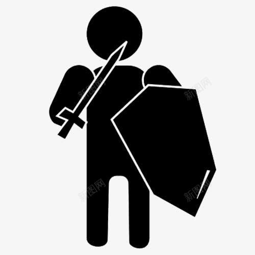 拿盾士兵剪影png免抠素材_新图网 https://ixintu.com 八一 军人 军人剪影 剪影 士兵 建军节 手绘