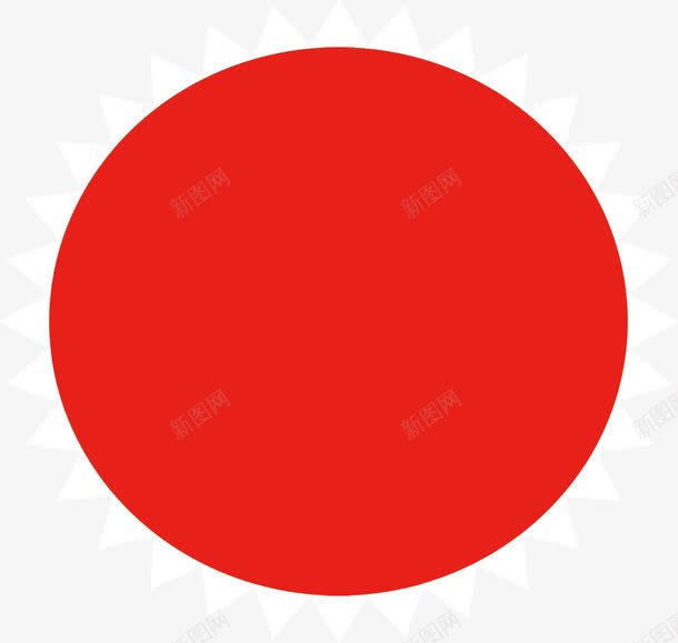 红色太阳发光装饰图案png免抠素材_新图网 https://ixintu.com 卡通 太阳 热情 简约 红色
