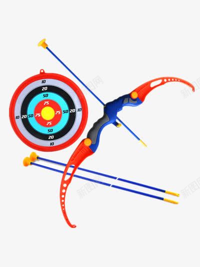 玩具箭png免抠素材_新图网 https://ixintu.com 圆形 射箭 小孩玩具 弓 标靶 箭 靶子
